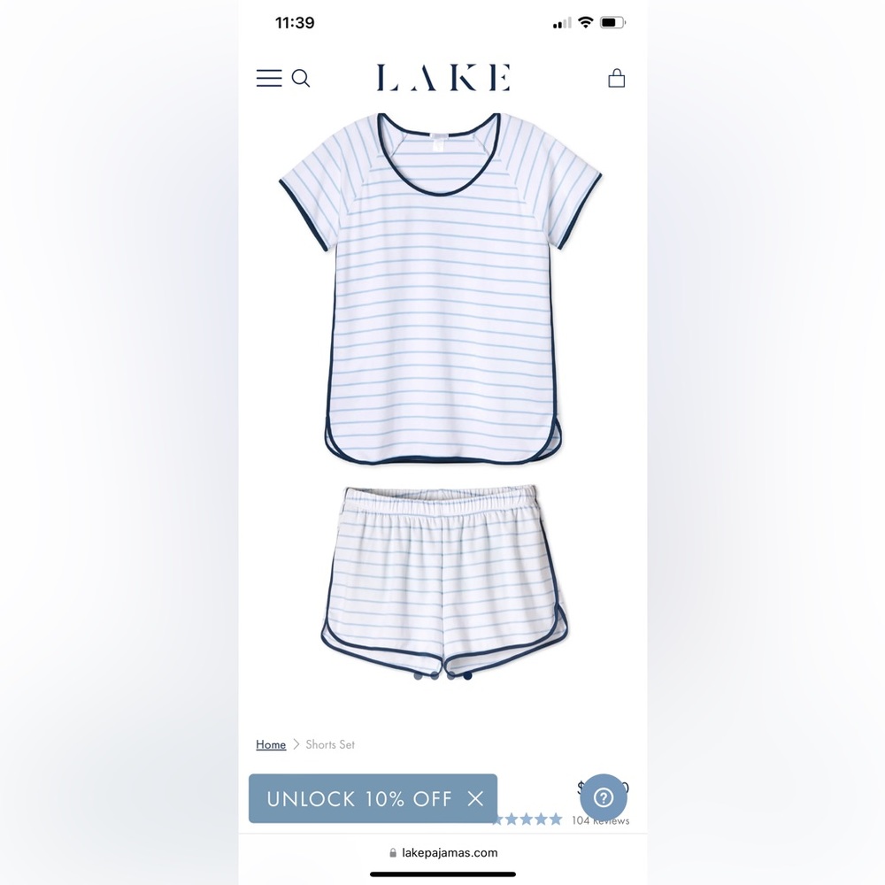 Lake pajamas short set